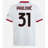 AC Milan Strahinja Pavlovic #31 Gostujuci Dres 2024-25 Kratak Rukav